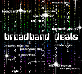 Image showing Broadband Deals Shows World Wide Web And Communicate