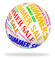 Image showing Summer Sale Means Hot Weather And Bargain