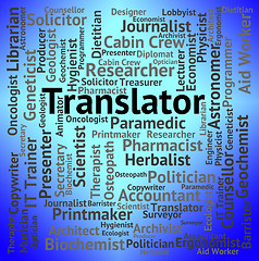 Image showing Translator Job Indicates Occupation Hire And Career