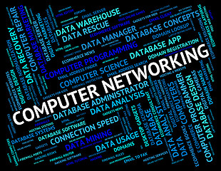 Image showing Computer Networking Shows Global Words And Digital