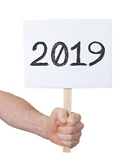 Image showing Sign with a number - The year 2019