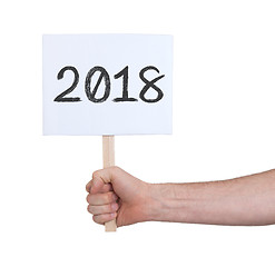 Image showing Sign with a number - The year 2018