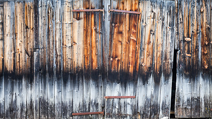 Image showing Old wood door