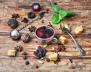 Image showing Tea and ingredients