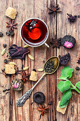 Image showing Tea and ingredients