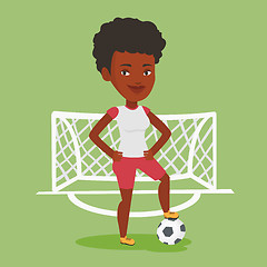 Image showing Football player with ball vector illustration.