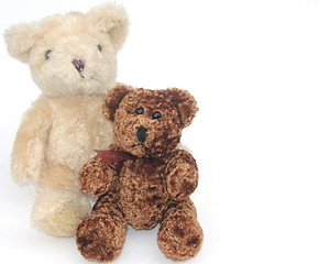 Image showing two cute brown teddy  bear toys