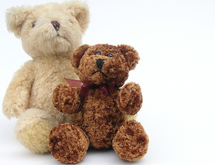 Image showing two cute brown teddy  bear toys