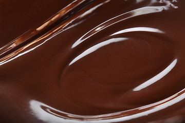 Image showing Close up photo of chocolate flow