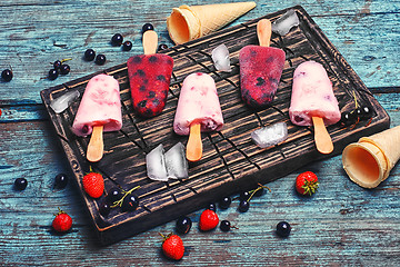 Image showing Homemade strawberry frozen