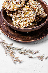 Image showing Homemade oatmeal cookies