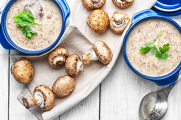 Image showing Mushroom creamy soup