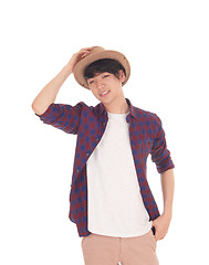 Image showing Handsome Asian man with hat.