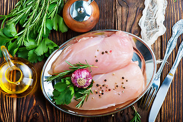 Image showing raw chicken fillet