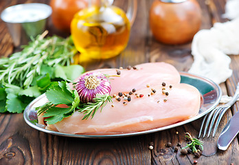 Image showing raw chicken fillet