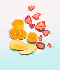 Image showing fruit mixed splash