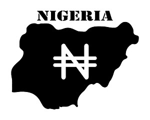 Image showing Symbol of Isle of Nigeria and map