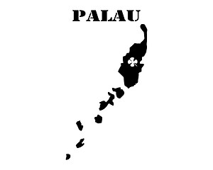 Image showing Symbol of Isle of Palau and map