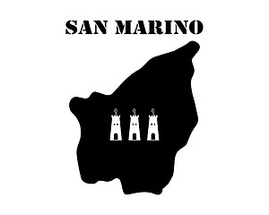 Image showing Symbol of Isle of San Marino and map