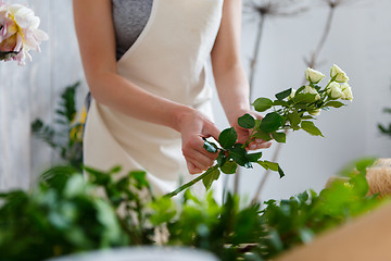 Image showing Photo of young woman florist