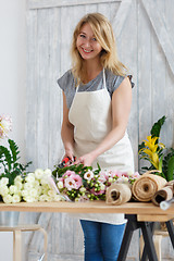 Image showing Image of smiling floral woman