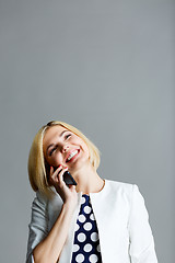 Image showing Beautiful girl talking on phone