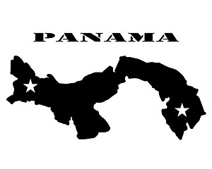 Image showing Symbol of  Panama map and map