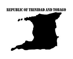 Image showing Symbol of  Republic of Trinidad and Tobago and map