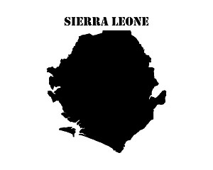 Image showing Symbol of  Sierra Leone and map