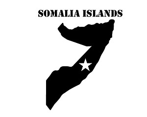 Image showing Symbol of  Somalia Islands and map