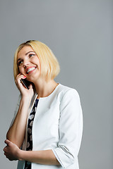 Image showing Beautiful woman talking on phone