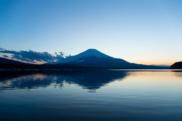 Image showing Mt. Fuji and Lake Yamanaka 