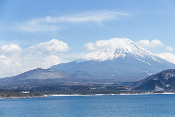 Image showing Lake Motosu and Fujisan
