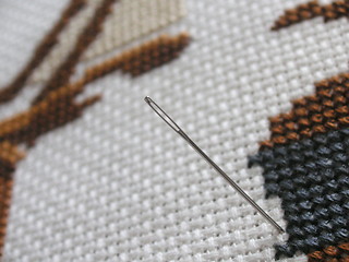 Image showing putting needle in