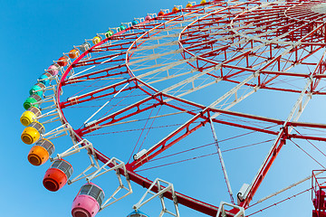 Image showing Ferris wheel over blue sky