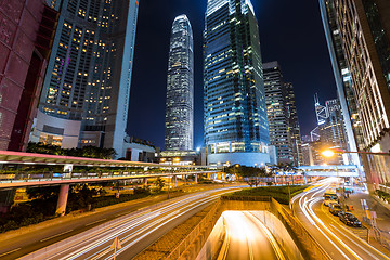 Image showing Hong Kong city at night