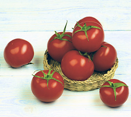Image showing Ripe Tomatoes with Stems