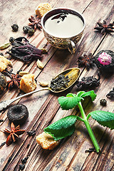 Image showing Aromatic herbal tea