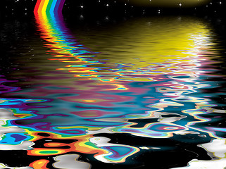 Image showing rainbow reflect