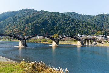 Image showing Traditional Kintai Bridge in Japan