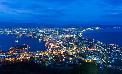 Image showing Hakodate skyline at night