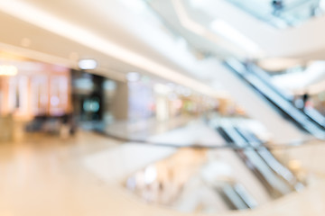 Image showing Blurred image of shopping center 