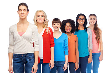 Image showing international group of happy smiling women