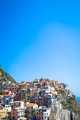 Image showing Manarola in Cinque Terre, Italy - July 2016 - The most eye-catch