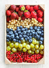 Image showing box of various berries