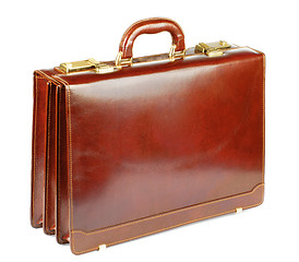 Image showing Ginger Leather Briefcase