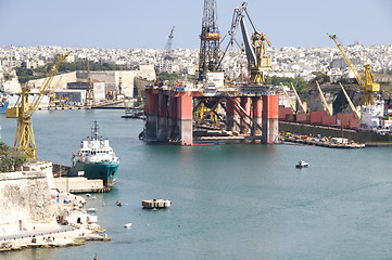 Image showing french creek grand harbor valletta malta