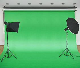 Image showing Green Studio Backdrop