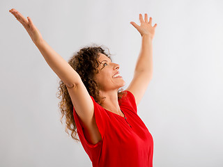 Image showing Portrait of a happy mature woman