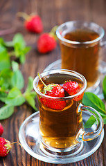 Image showing strawberry tea